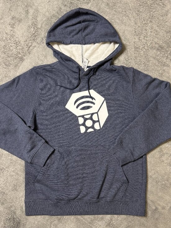 Mountain Hardwear Mens Hoodie Fleece Pullover M Blue Jacket Outdoor Hiking - Picture 1 of 7